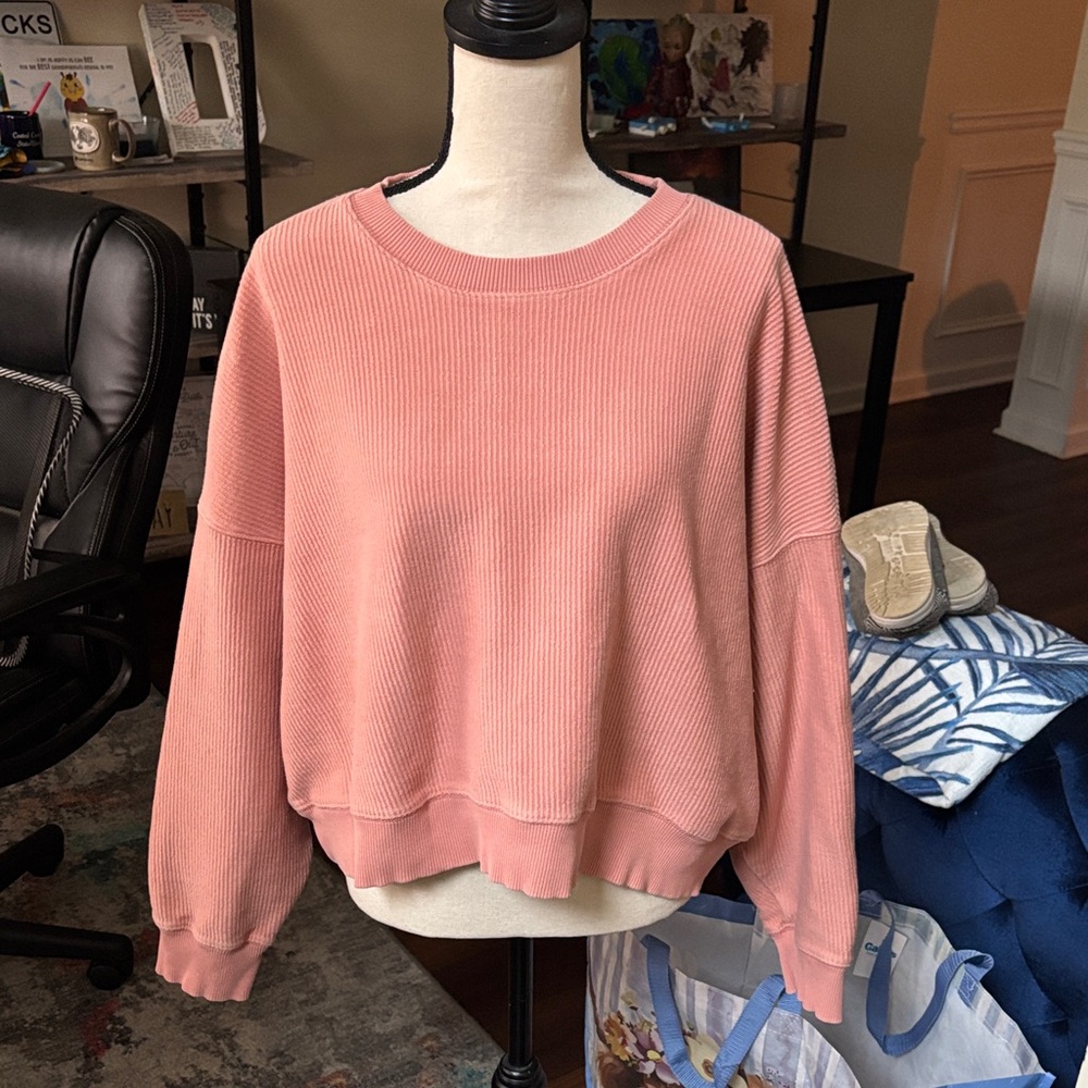 Aerie Ribbed Cropped Sweatshirt size XL